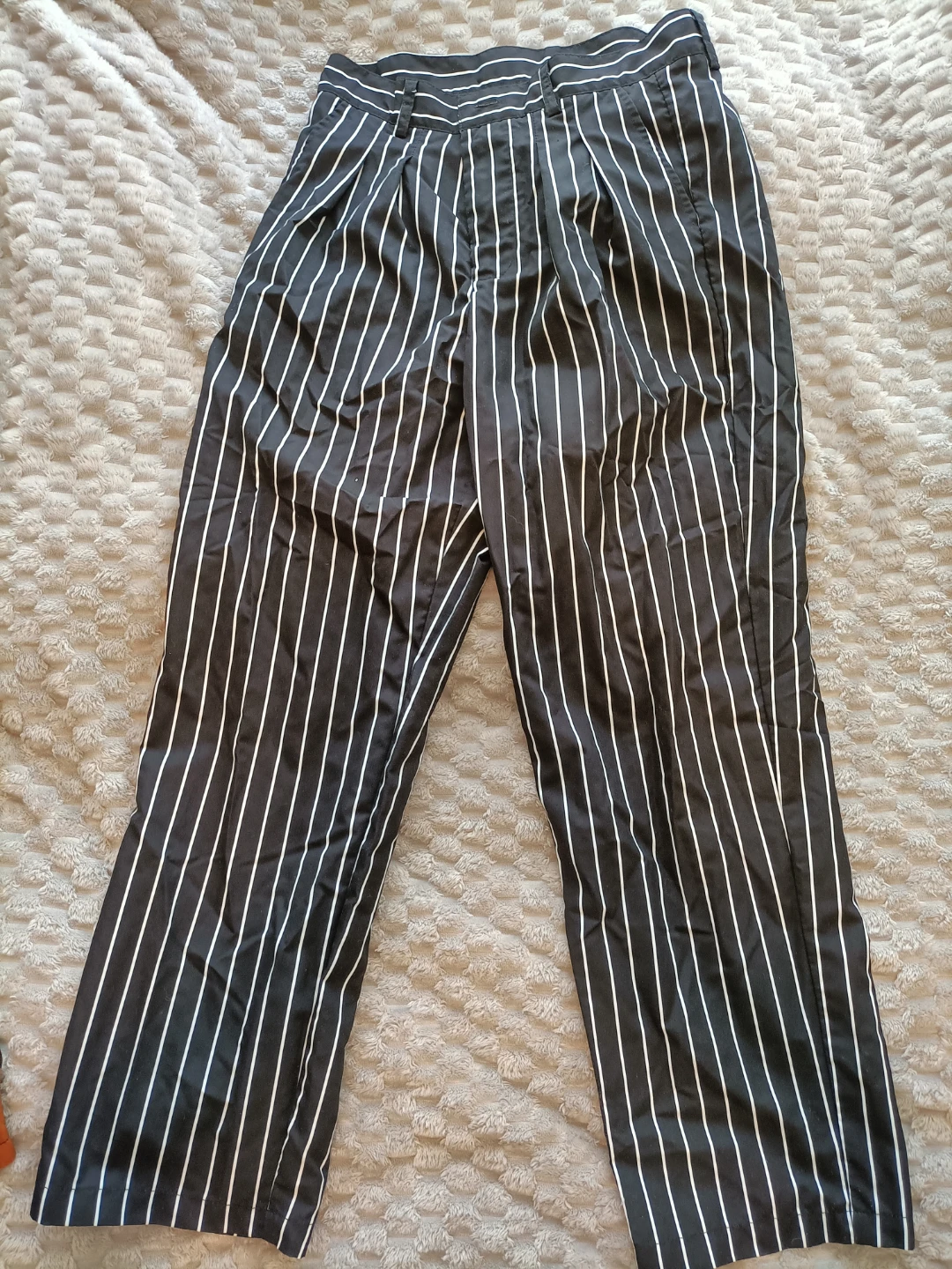 Black and white pinstripe trousers - photo 2