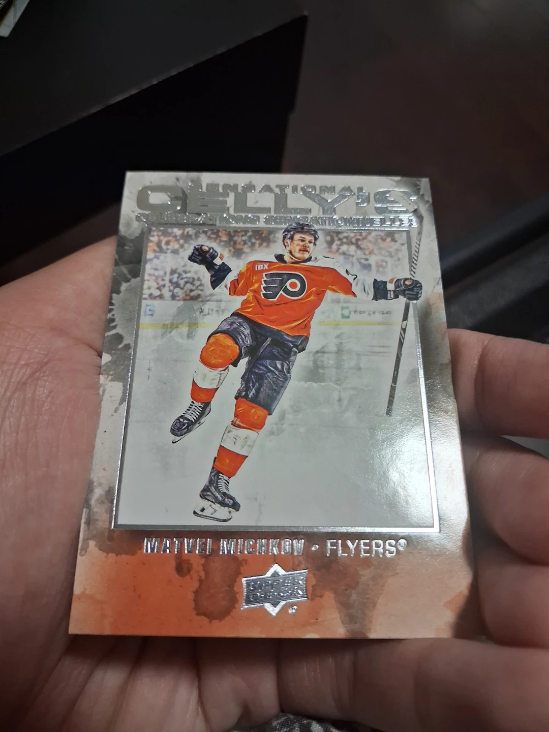 Sensational Celly's card: Matvei Michkov upper deck card