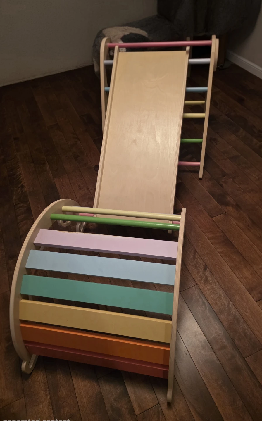 Wooden Pikler Triangle and Climbing Arch Set - photo 5