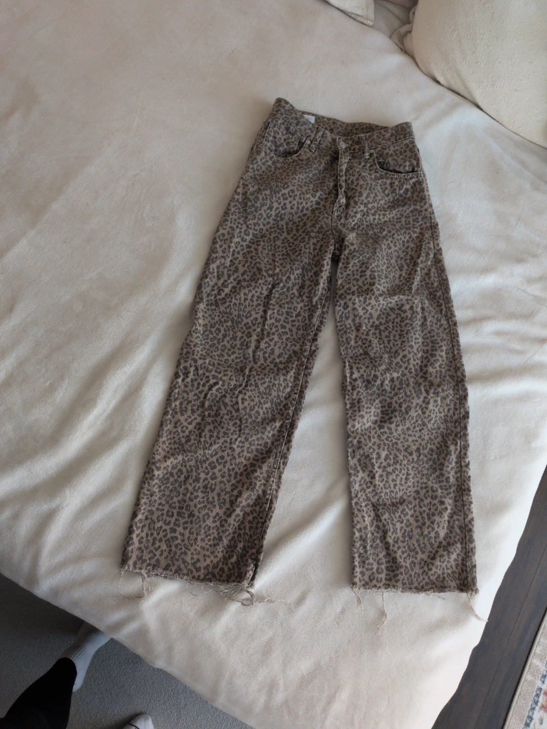 Wide Leg ZARA Leopard Print Jeans