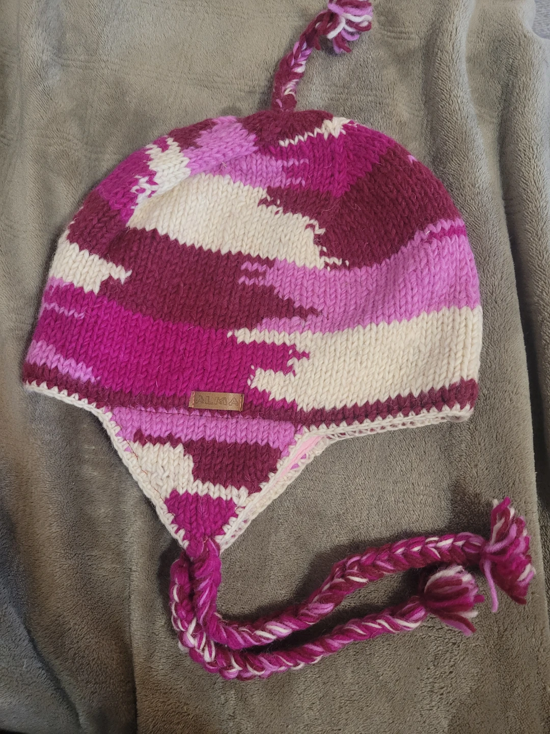 Alma Hand-Knit Wool Earflap Hat