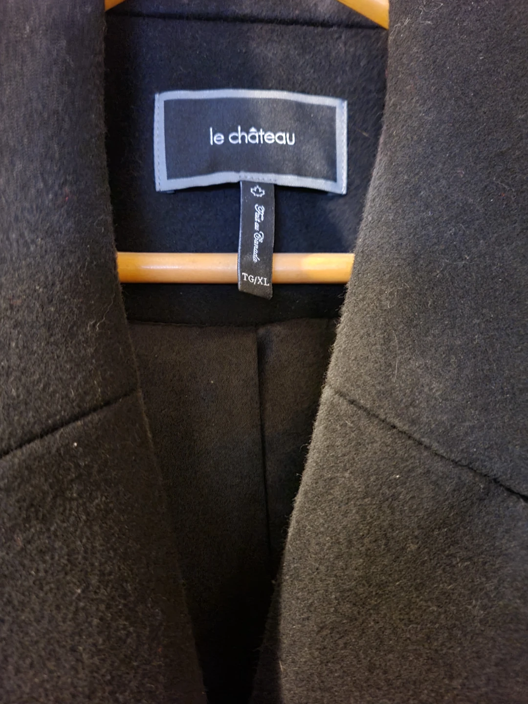 Le Château Black Woolmark Blend Coat XL - photo 3