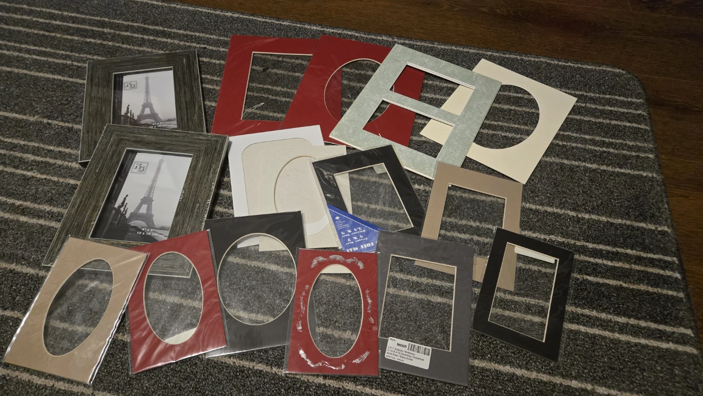 KG Picture Frames and Assorted Photo Mats