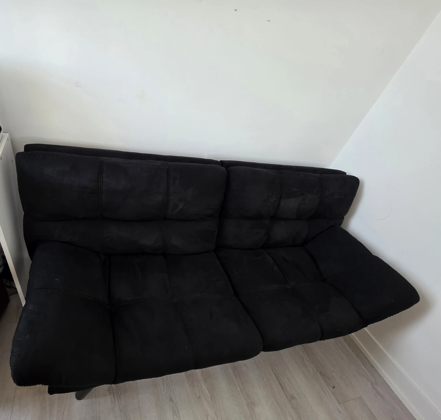 Black Convertible Futon Sofa Bed - photo 4