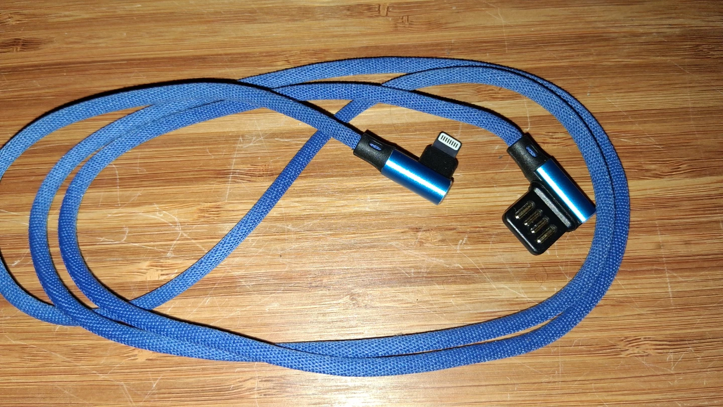 Blue Braided Lightning Charging Cable