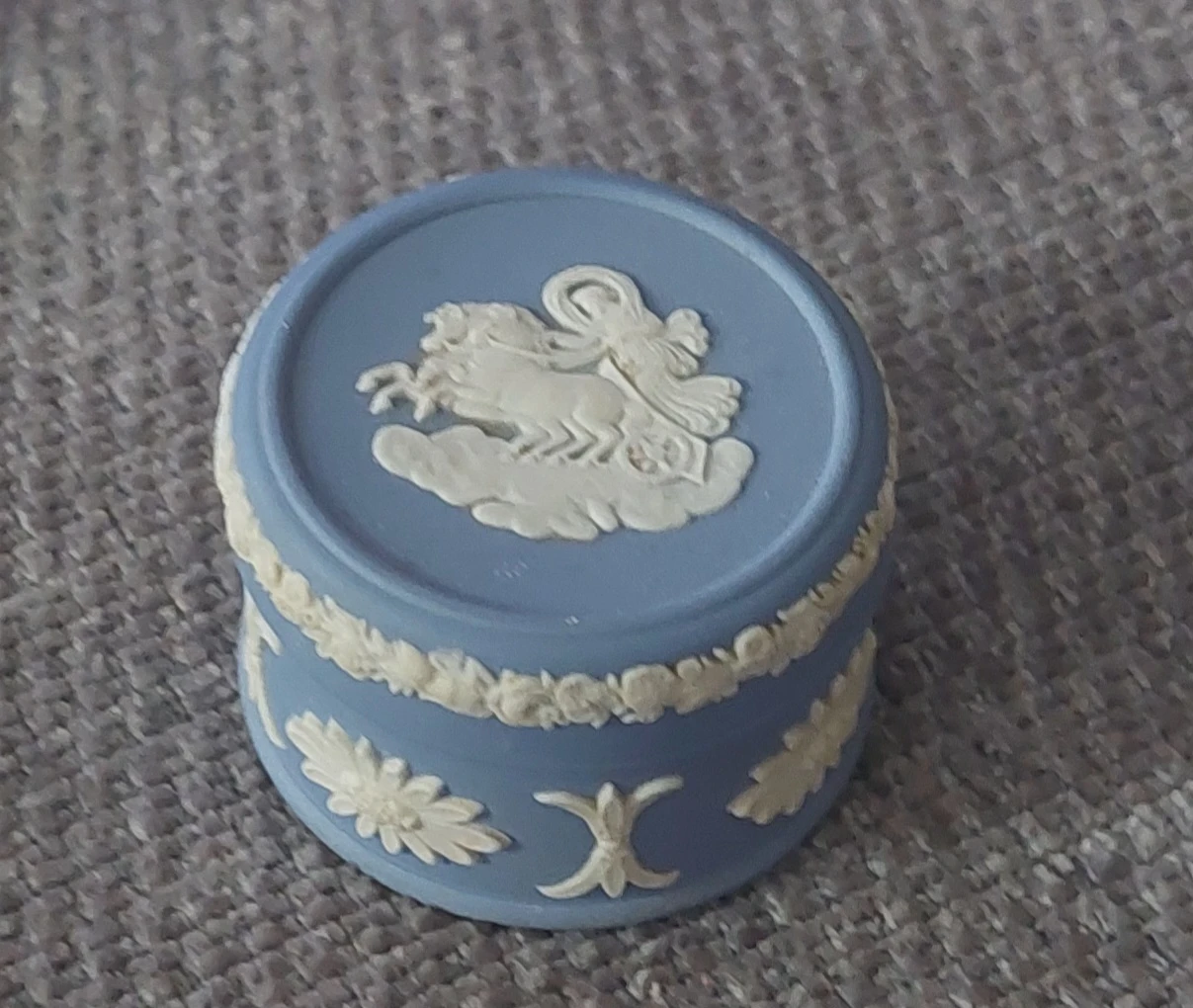 Wedgwood Blue Jasperware Trinket Box