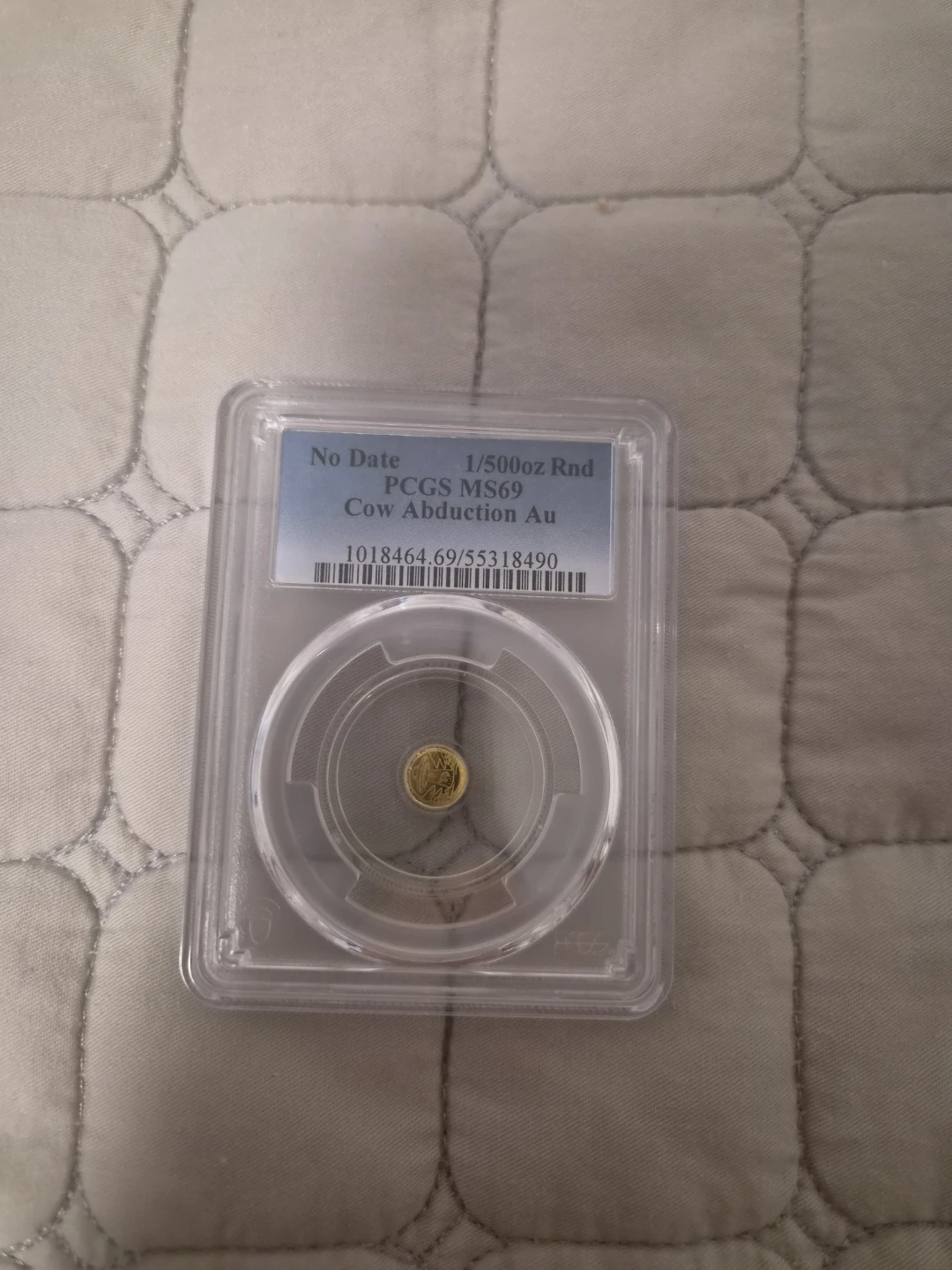 3x PCGS MS69 Cow Abduction 1/500oz Gold Rounds