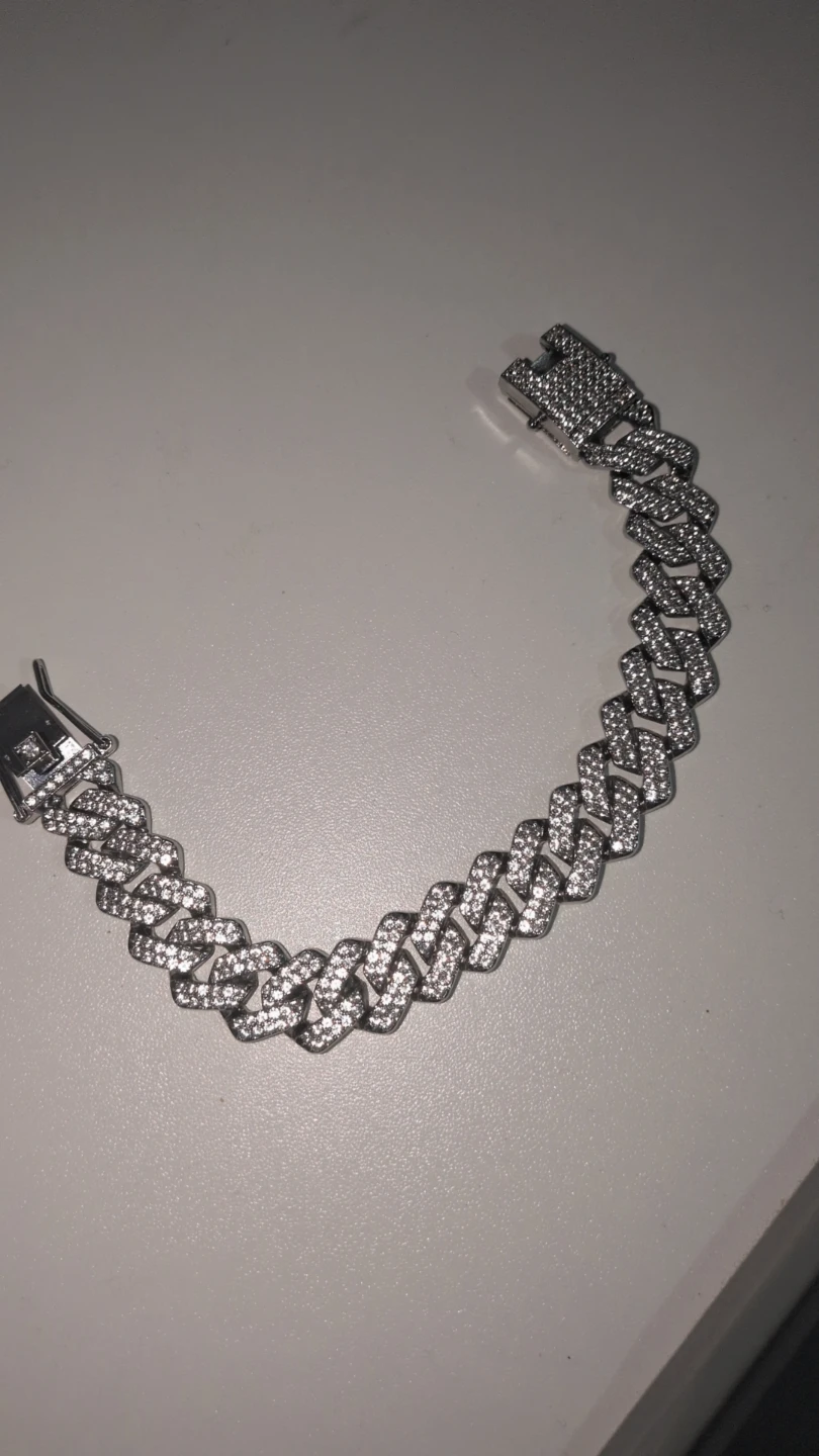 Iced Out Cuban Link Necklace and Bracelet Set - photo 3
