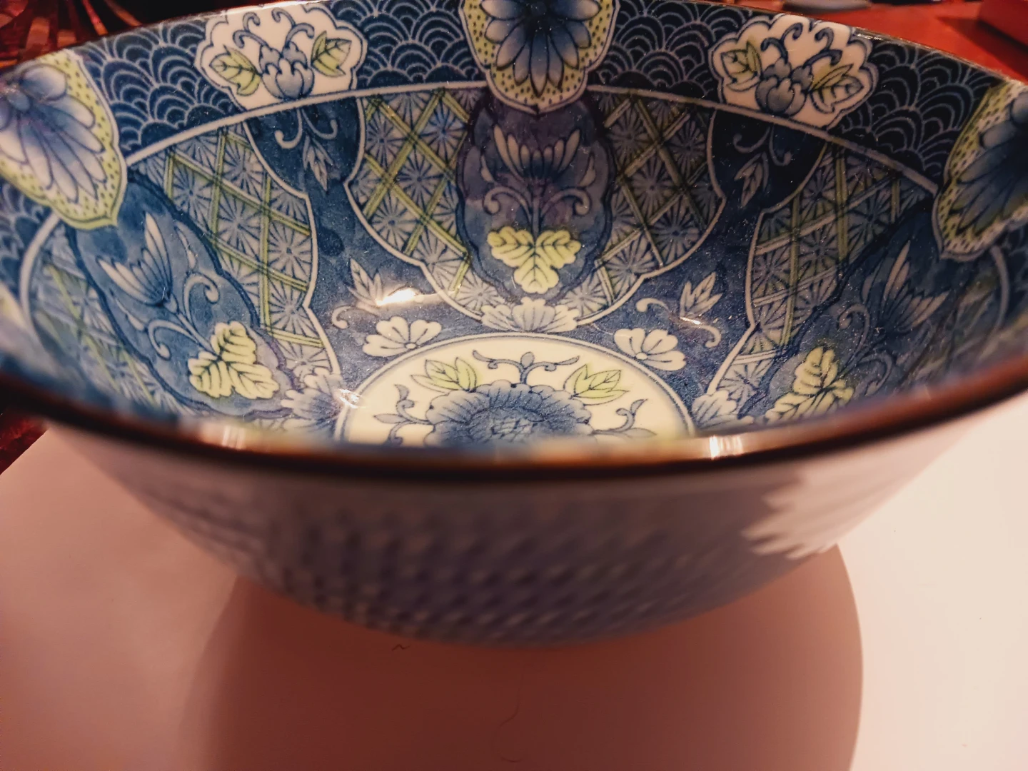 Japanese Blue and White Floral Patterned Bowl - photo 5