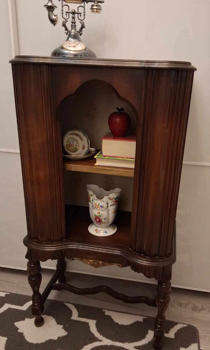 Vintage Dark Wood Display Stand