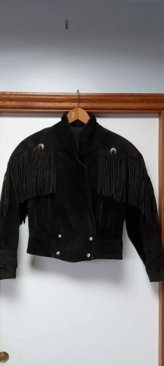 Black Suede Fringe Jacket