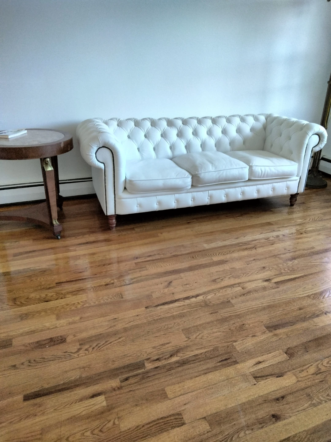 WHITE LEATHER COUCH - photo 2