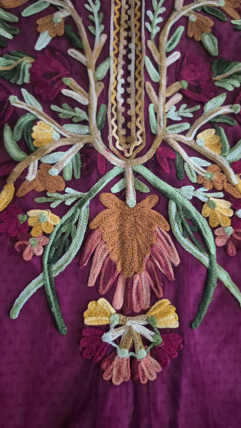 Embroidered Maroon Tunic - photo 3