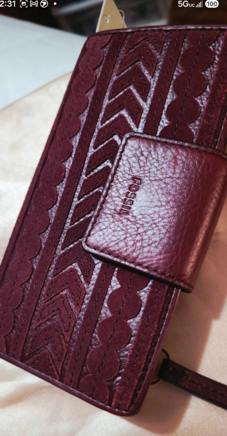 Fossil Burgundy Leather Wallet - photo 2