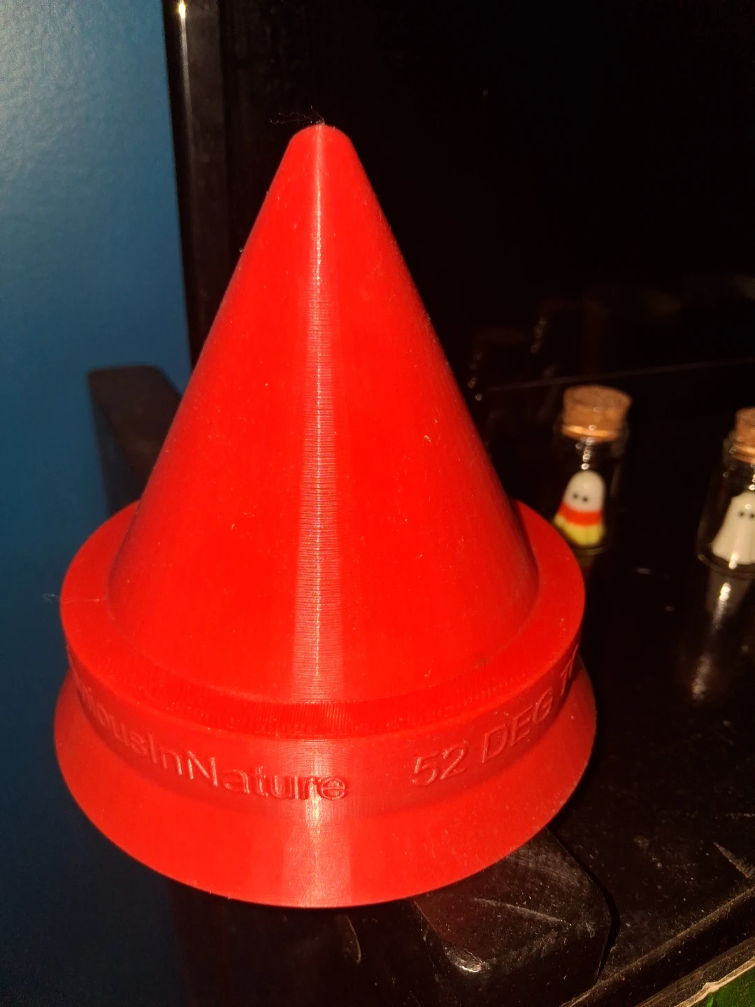 Red 52 Degree Tetrahedron Cone