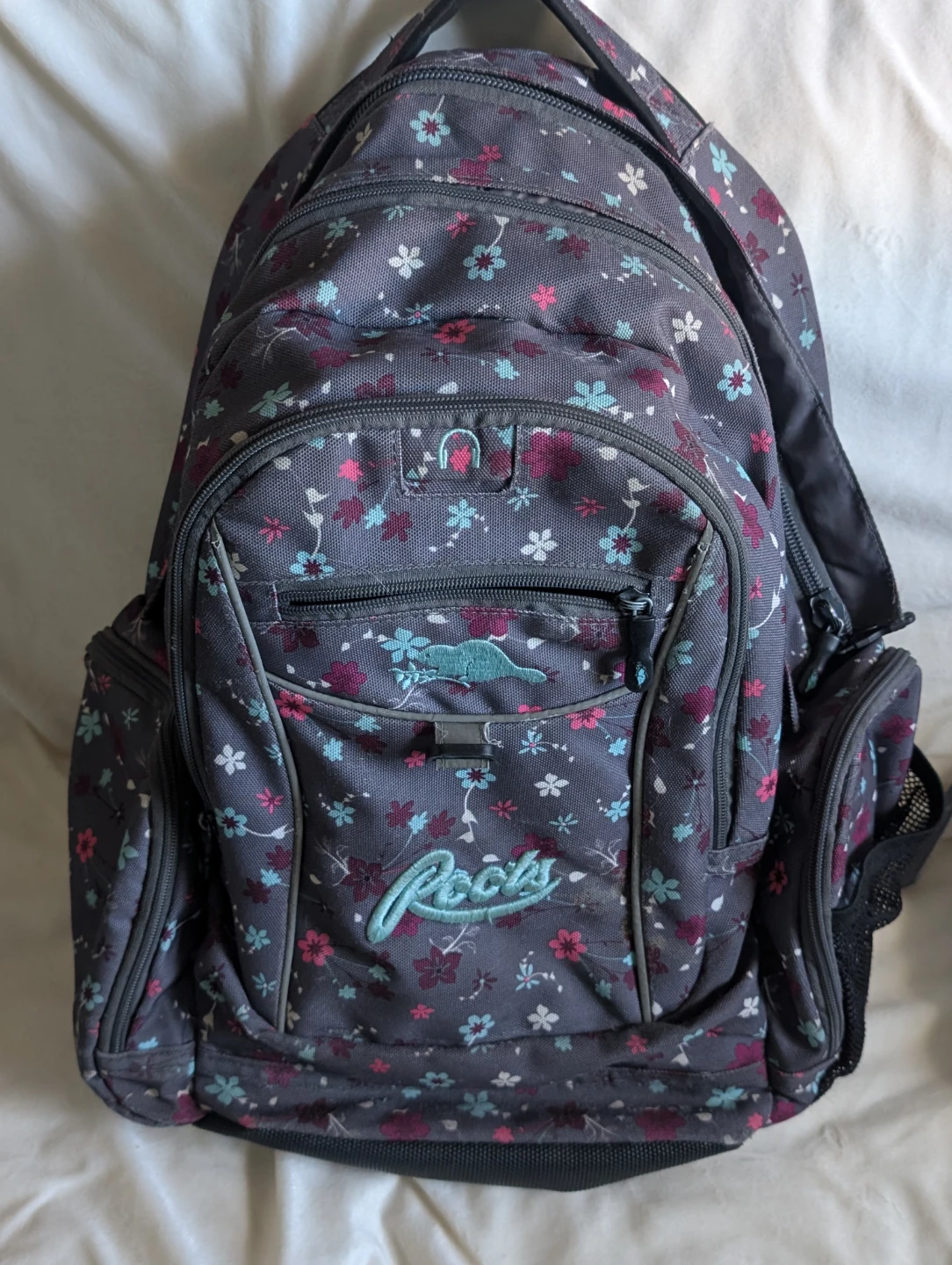 Roots floral print backpack