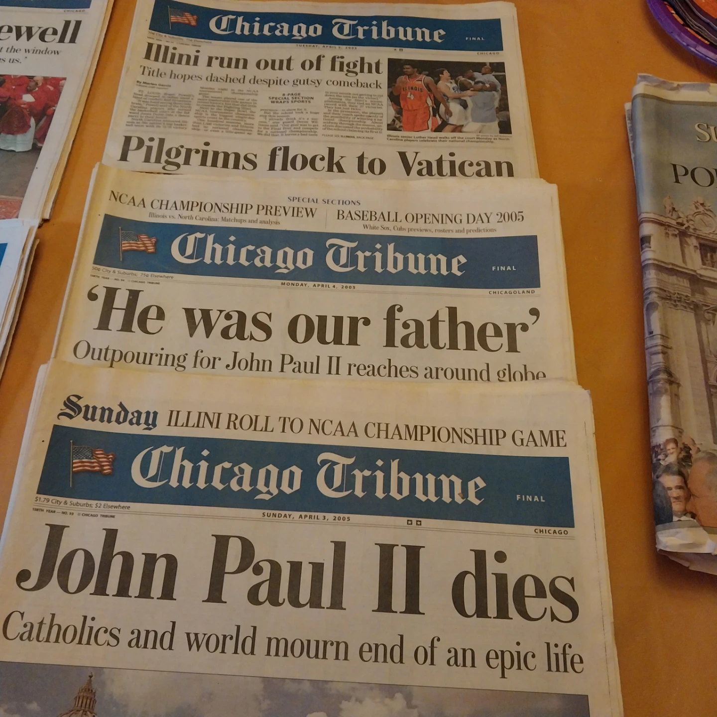Collection of 2005 Historic Chicago Newspapers - photo 4