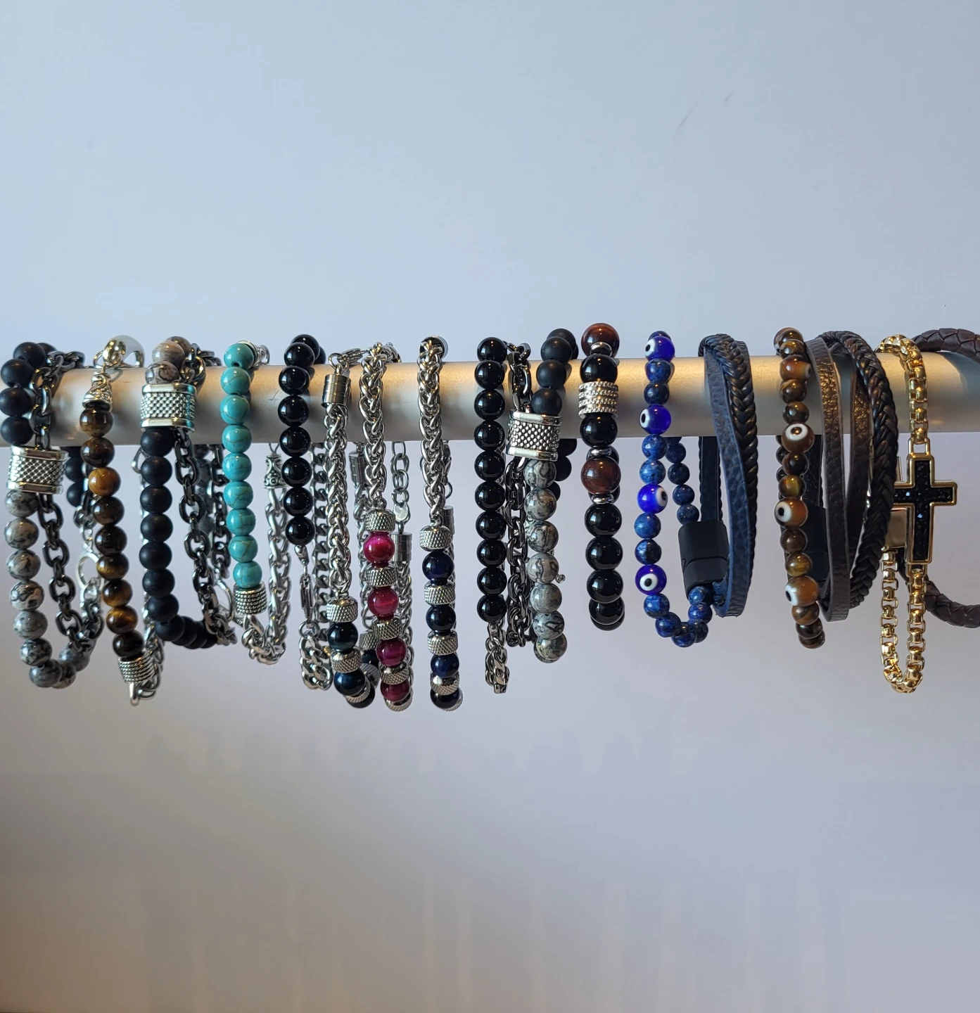 Assorted Men's Beaded and Chain Bracelets