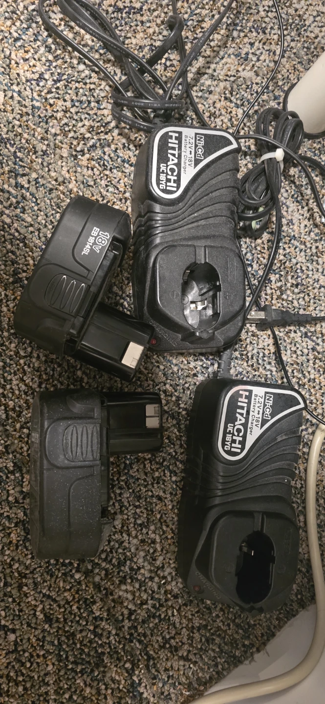 Hitachi 18V Battery Chargers and Batteries