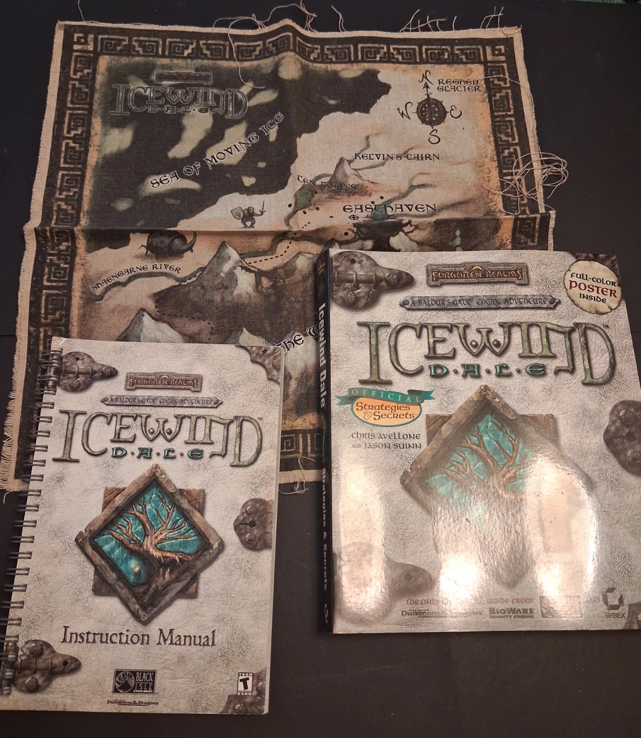 Icewind Dale Instruction Manual , Map , Strategy Guide lot