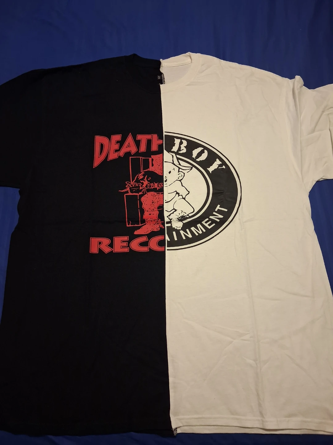 Death Row Records/ Bad Boy Entertainment Split Design T-Shirt