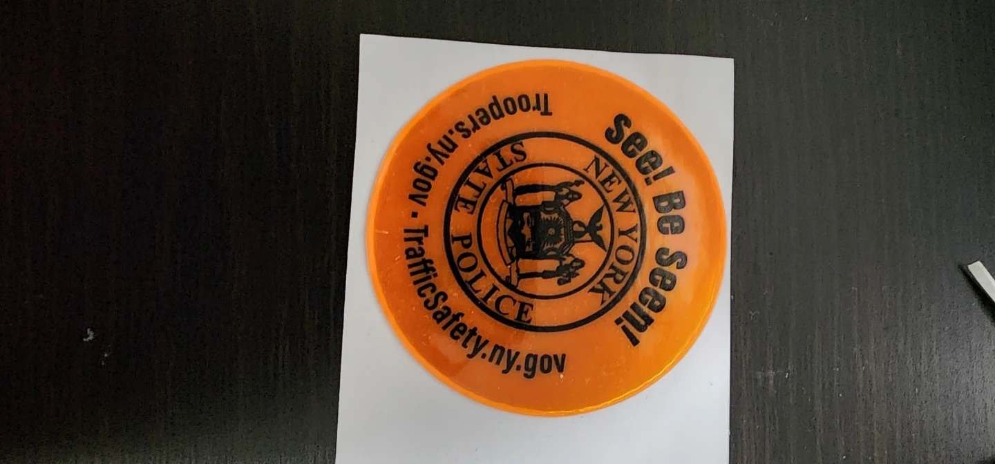 New York State Police Reflective Sticker