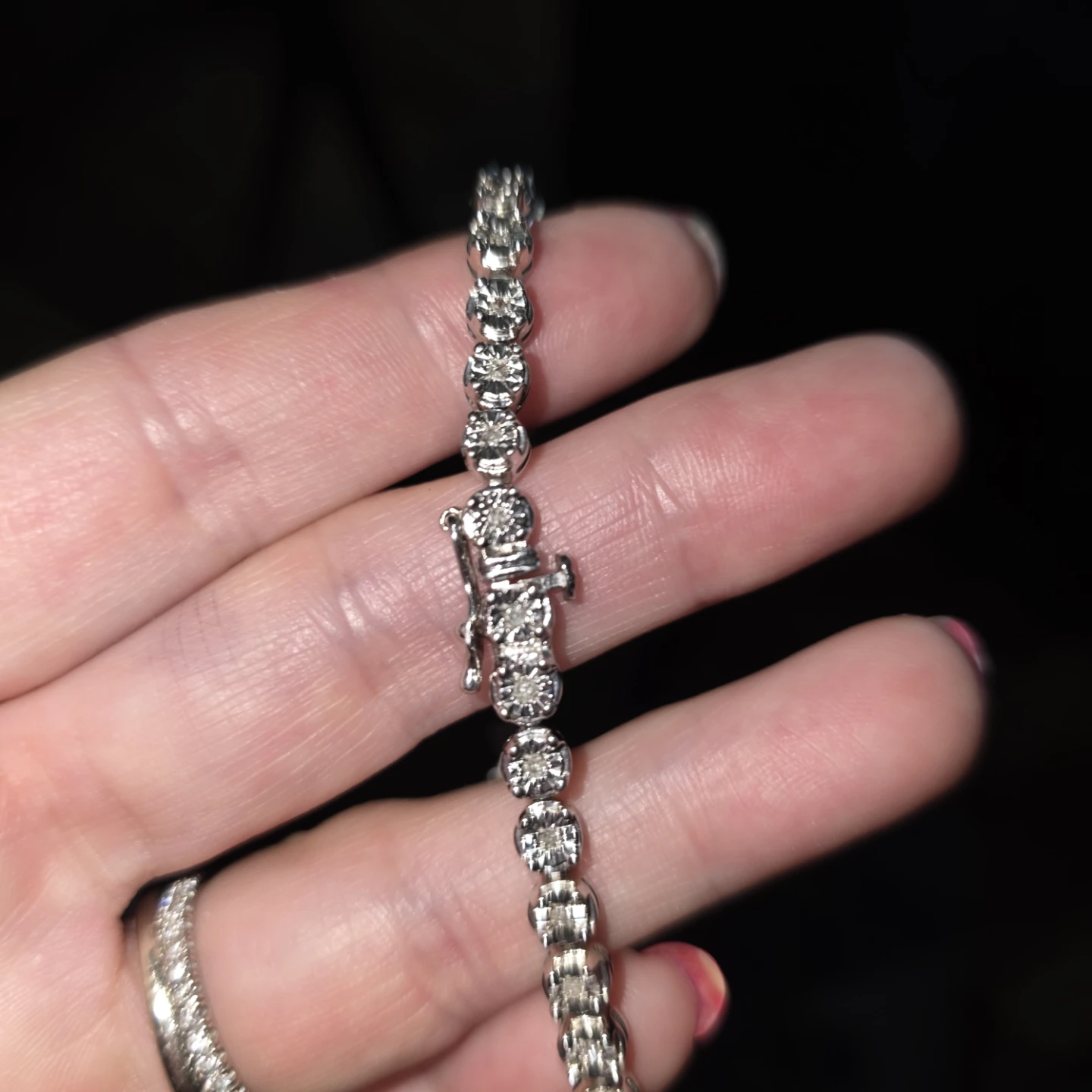 Sterling Silver Diamond-Style Tennis Bracelet - photo 2