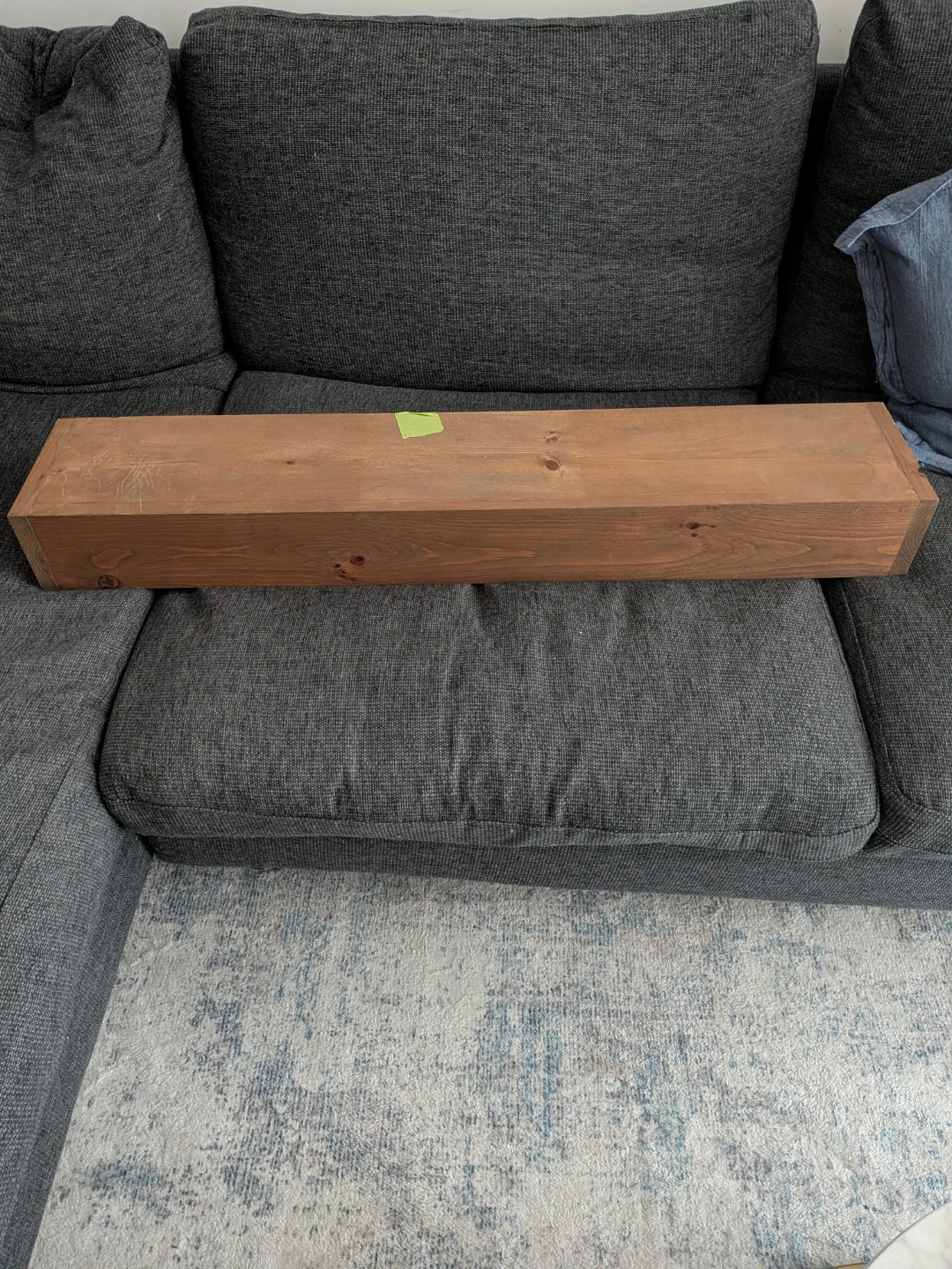 Rustic Wood Floating Shelf - photo 2