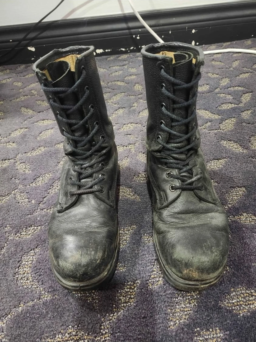 Black Leather Military Boots - photo 3