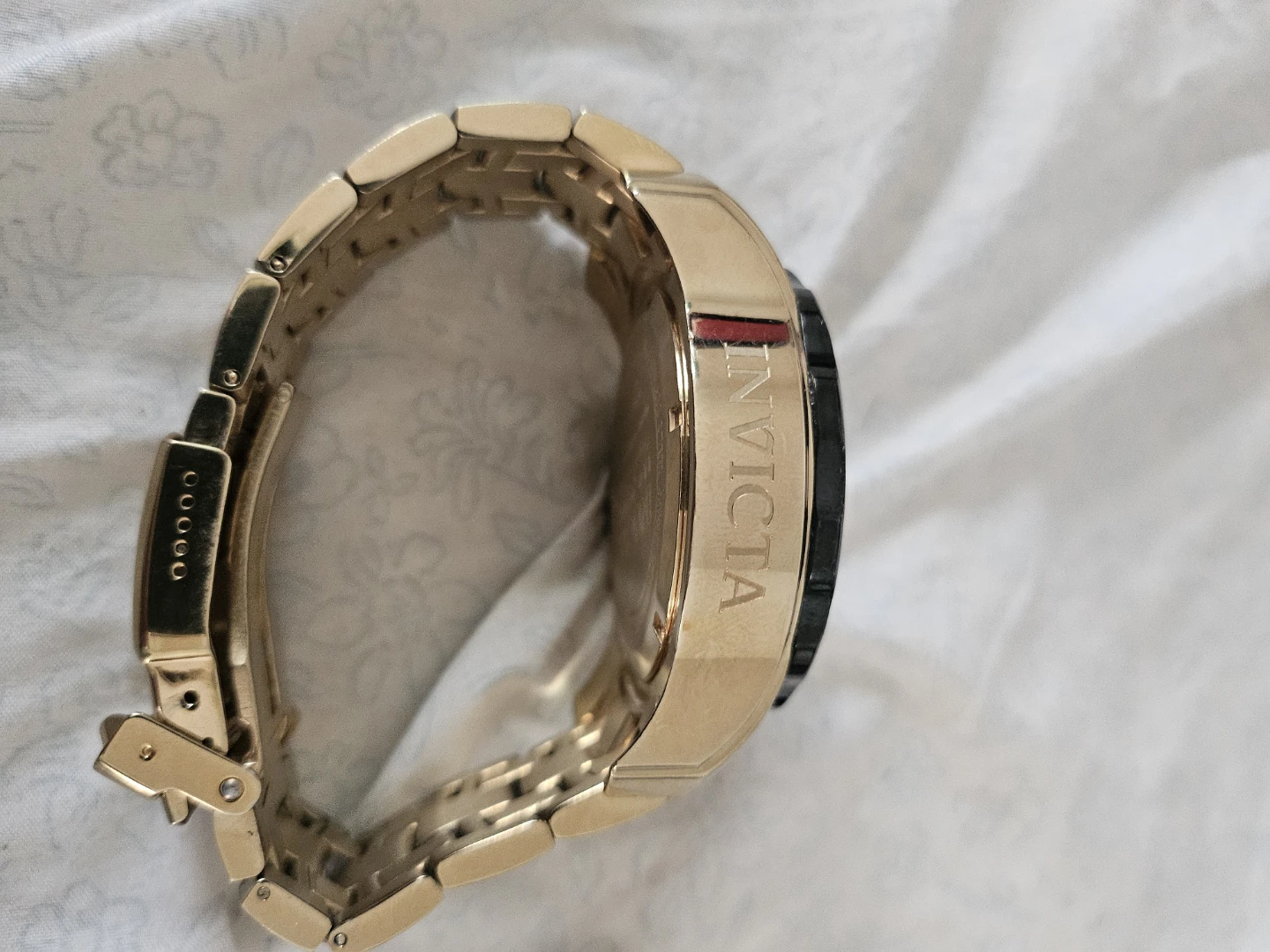 Invicta Gold-Tone Chronograph Watch with Green Face - photo 3