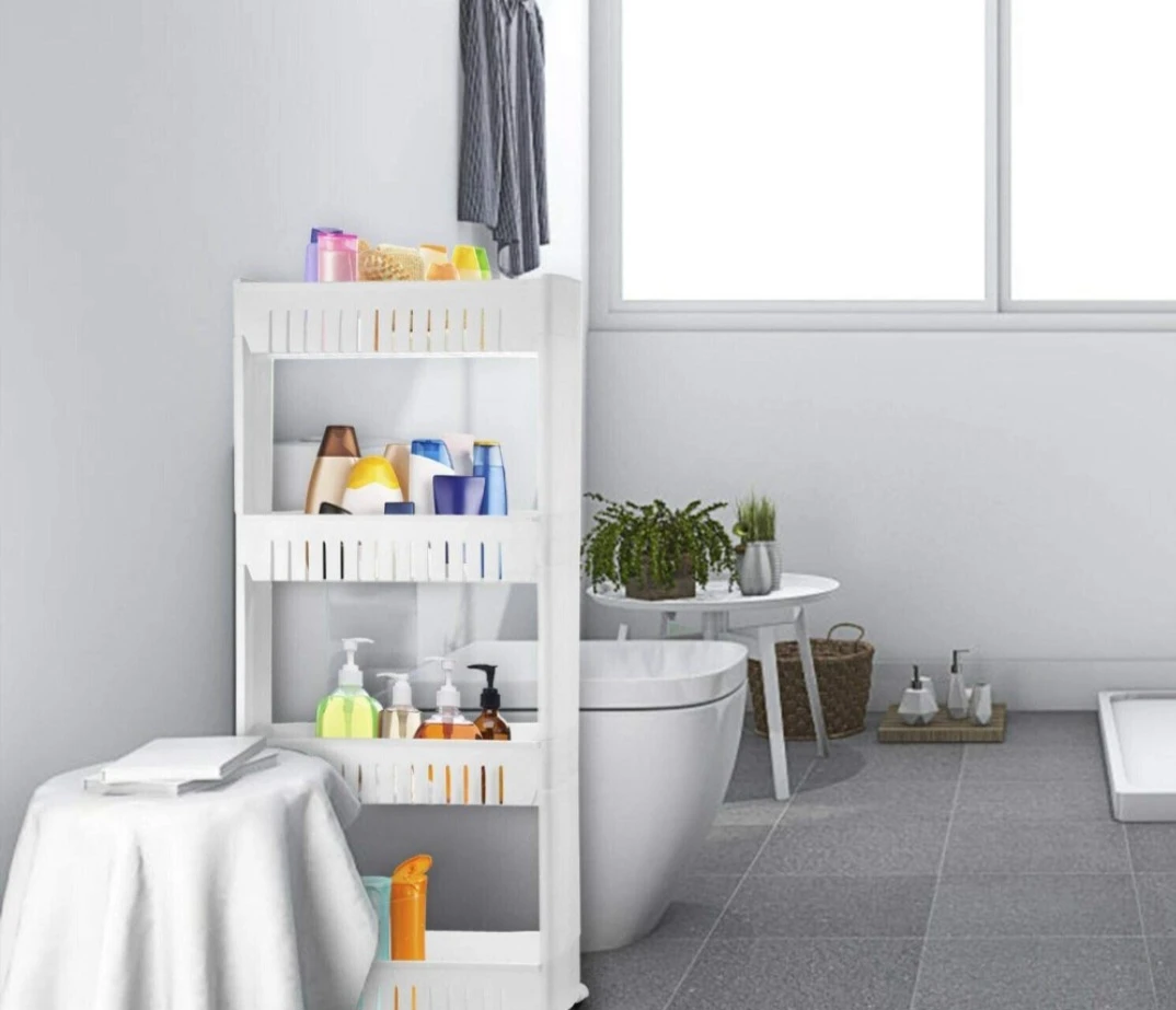 4-Tier Slim Rolling Storage Cart