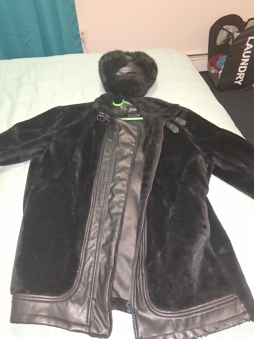 Black fur coat w/ Russian black hat