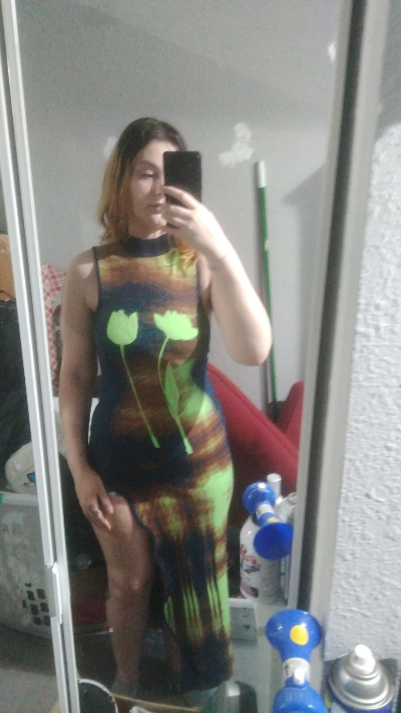 PH5 Brand green/blue sparkles n black dress