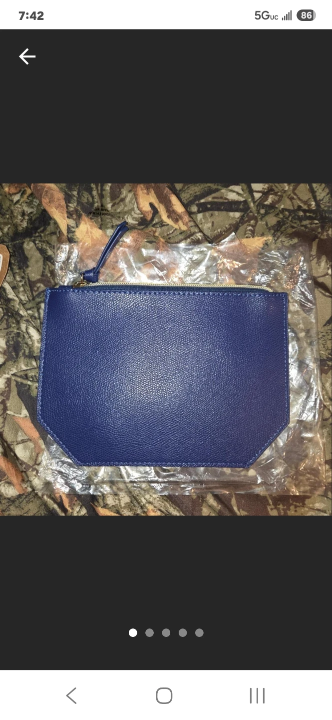 Saks Fifth Avenue Dark Navy Makeup Bag