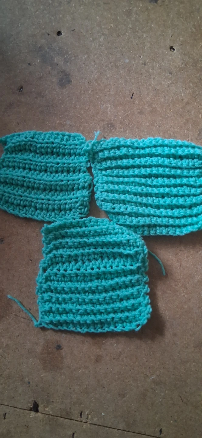 Three Teal Crochet cloths