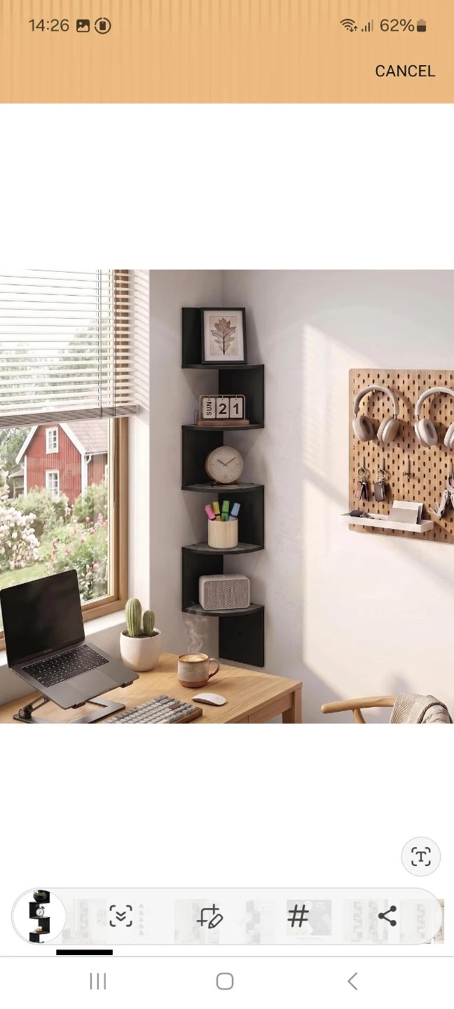 5-Level Espresso Corner Wall Shelf - photo 3