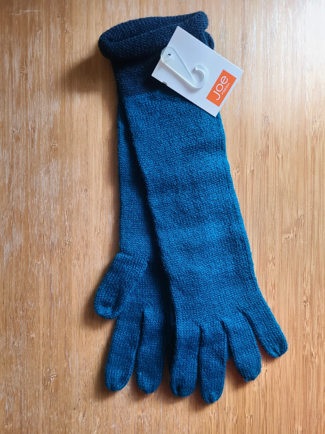 Joe Fresh Elbow Long Two-Tone Knit Gloves