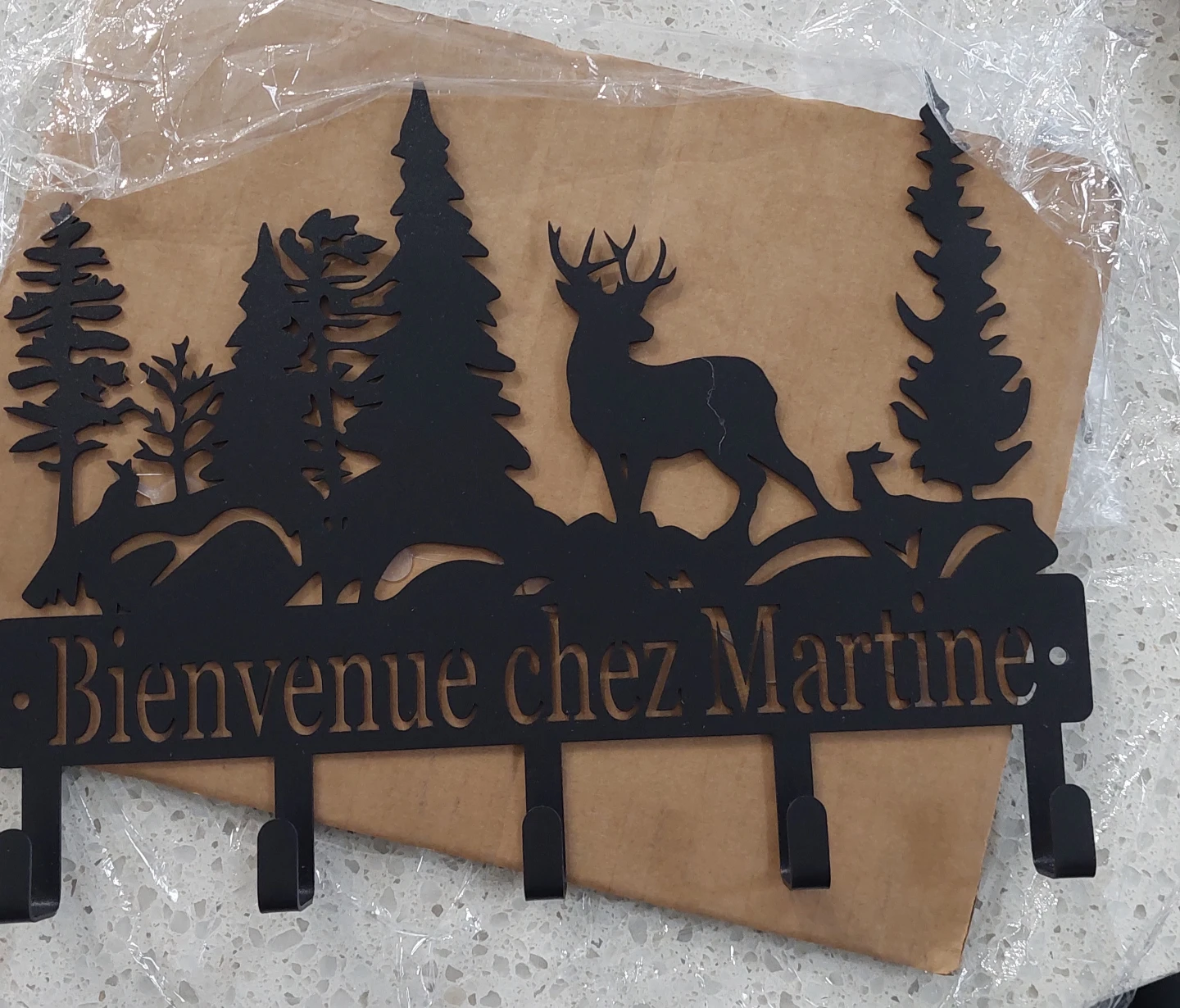 Bienvenue chez Martine Metal Wall Hook