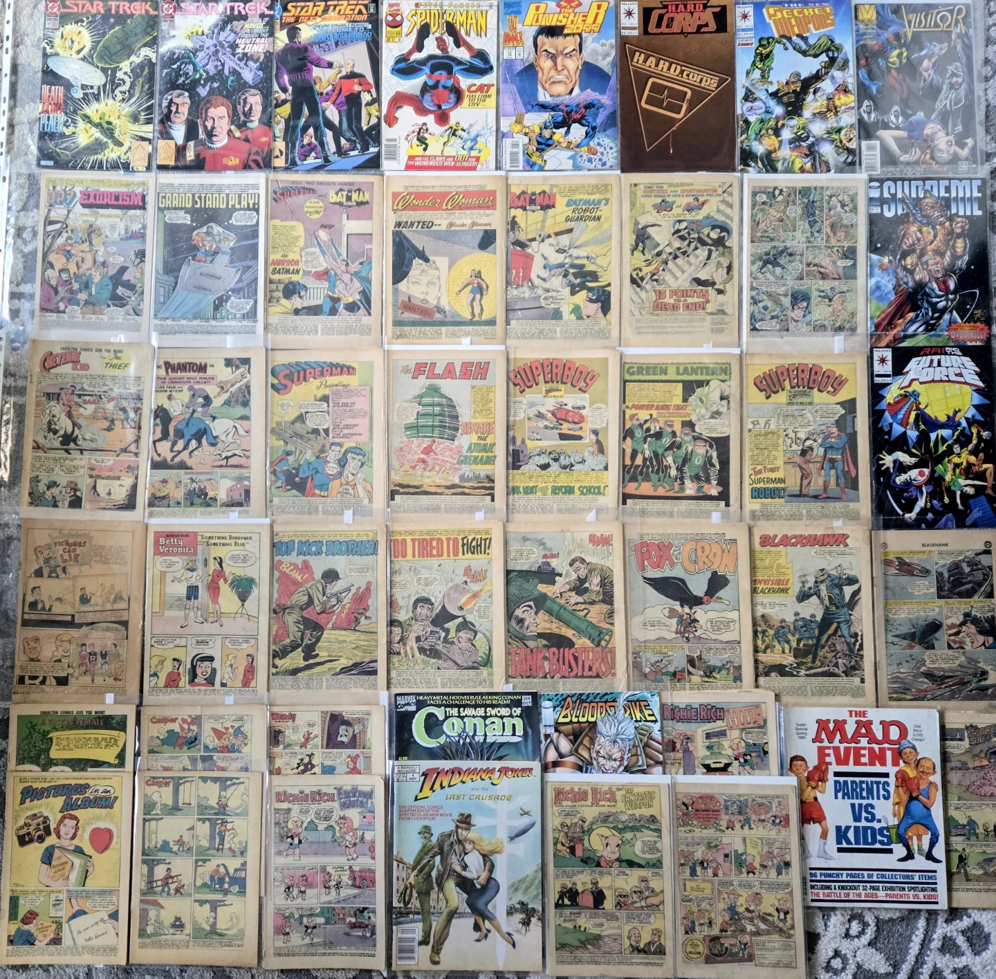 1950's-90's Comic Books (47pc) Silverage, Keys, DC, Marvel