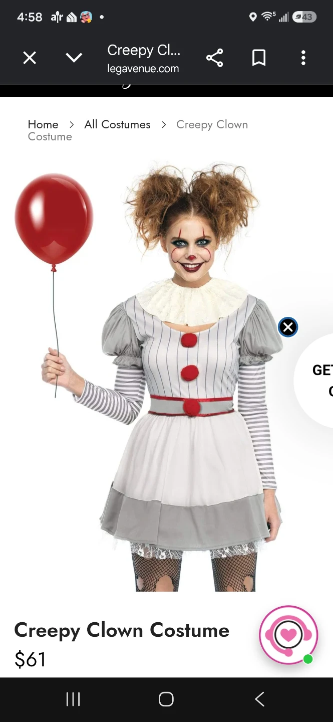 Leg Avenue Creepy Clown Costume - photo 3