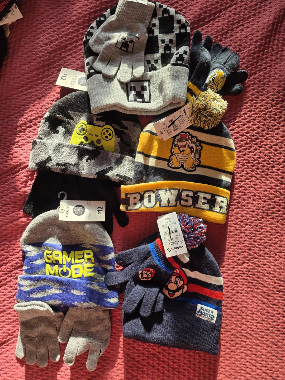 Set of 5 Kids Winter Hat and Glove Sets