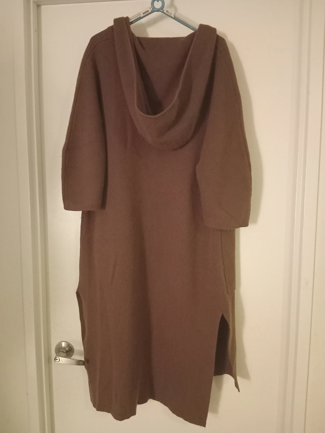 Brown Hooded Open-Front Cardigan - photo 2