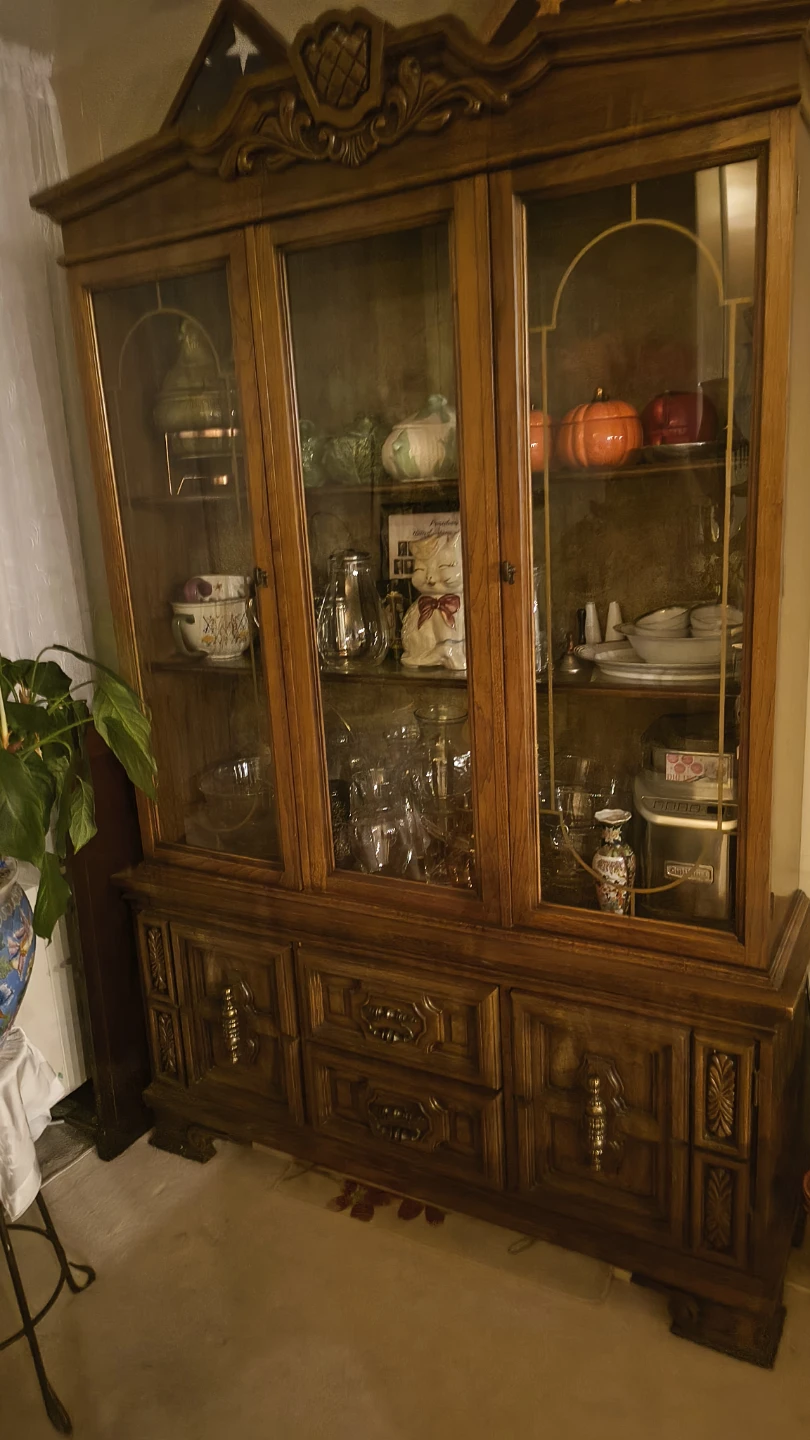 Traditional Wooden China Cabinet and buffet