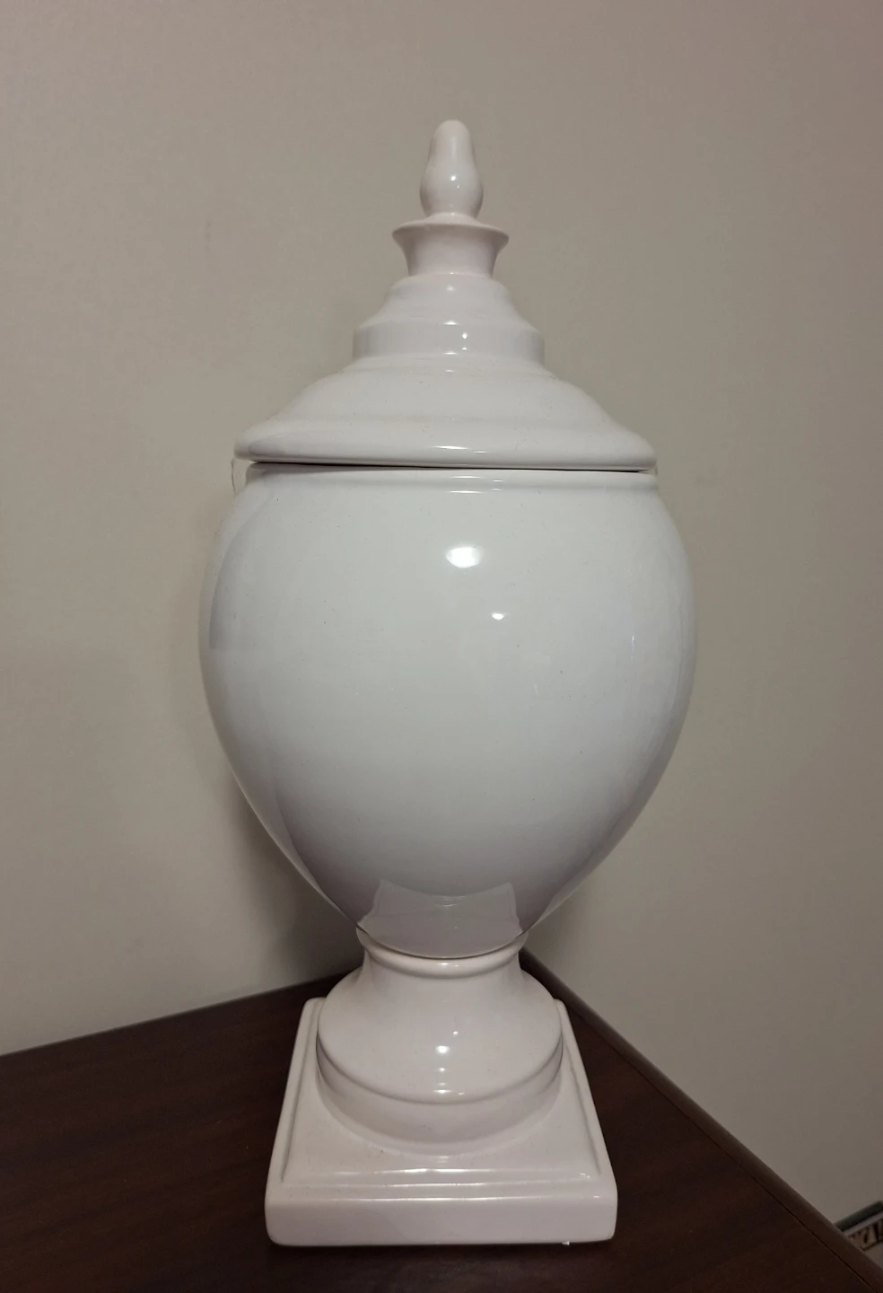 White Ceramic Decorative Jar