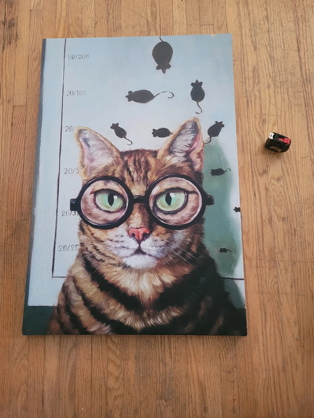 Cat with Glasses Wall Art