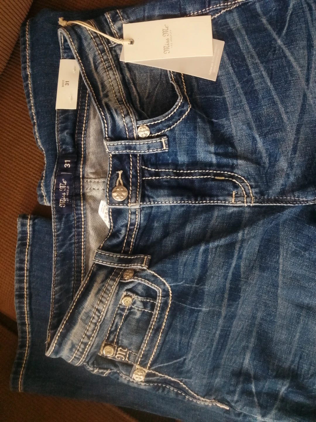 New Miss Me Mid-Rise Bootcut Jeans Size 31 Length 34 - photo 4