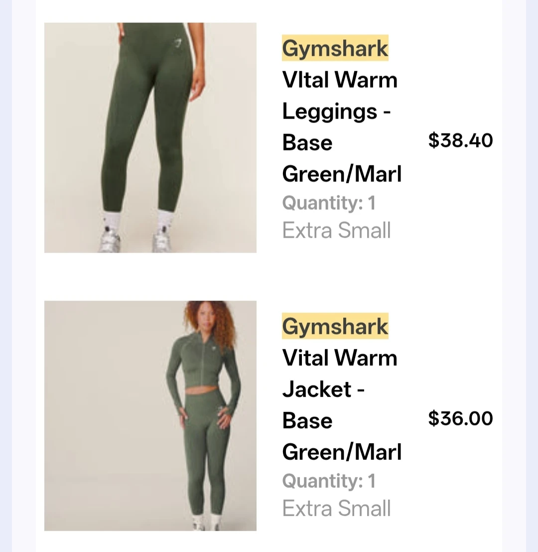 Gymshark XS Leggings and Jacket Set - photo 2