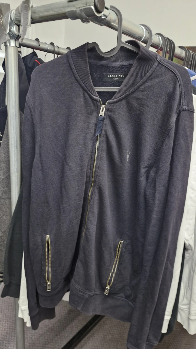AllSaints Bomber Jacket Black Large