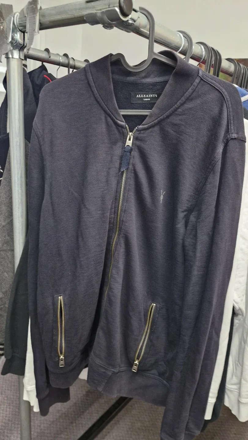 AllSaints Bomber Jacket Black Large