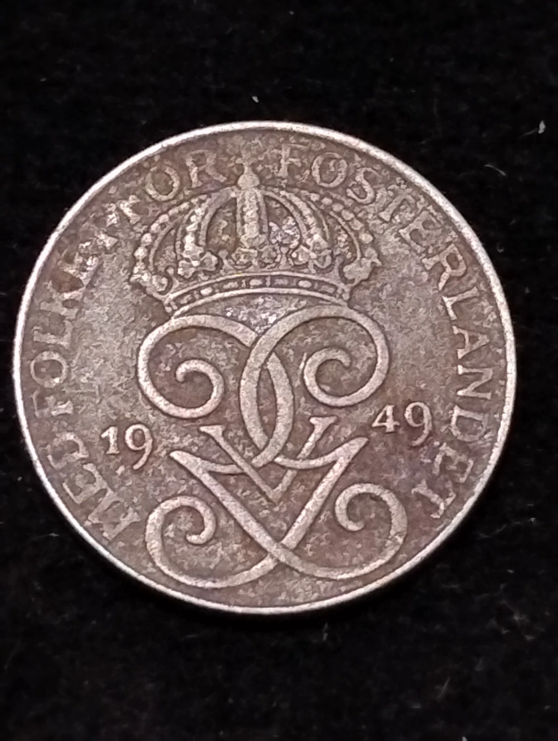 1949 Swedish 1 Ore Coin